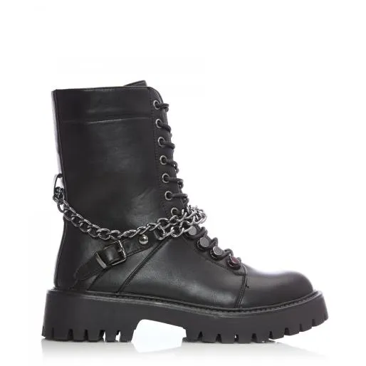 Blippie Black Porvair Women Moda In Pelle Black Boots