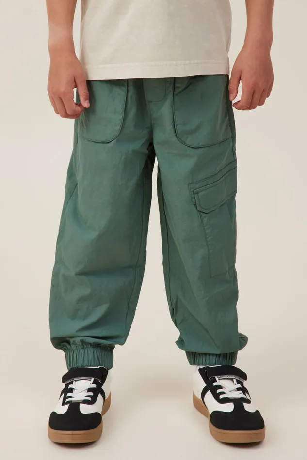 Boys 214 Pants and Jeans Cotton On Pete Parachute Pant Swag Green