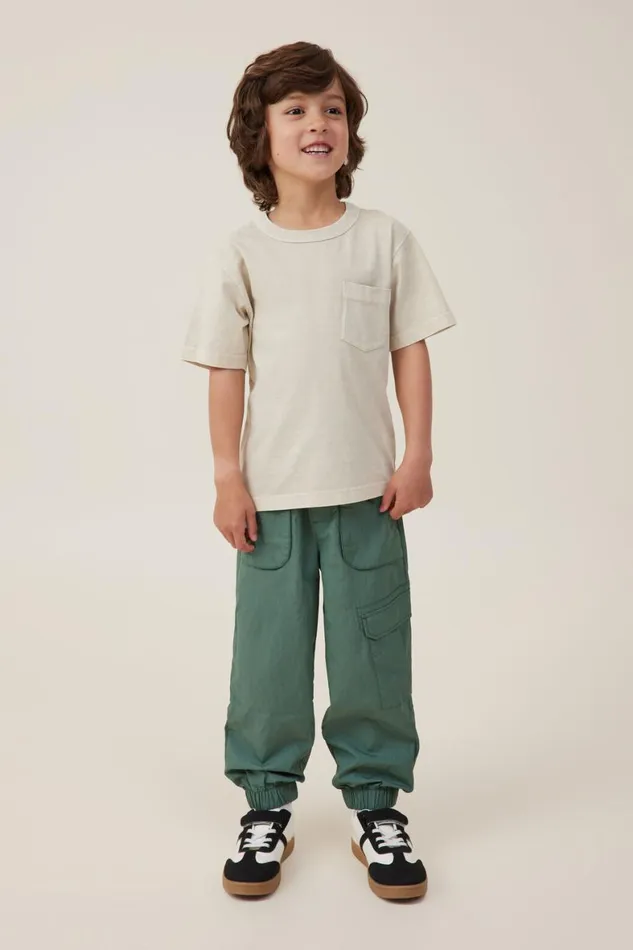 Boys 214 Pants and Jeans Cotton On Pete Parachute Pant Swag Green