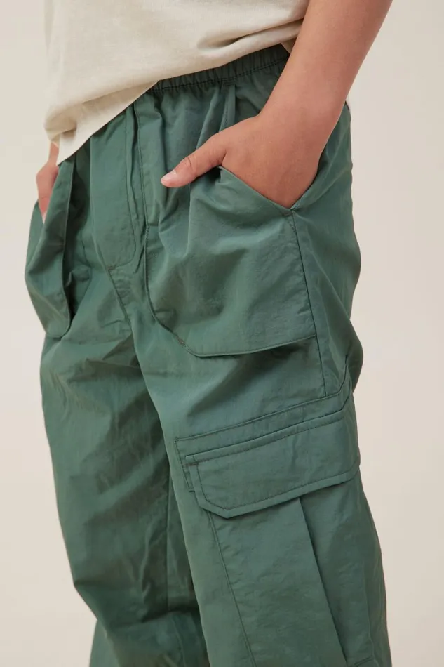 Boys 214 Pants and Jeans Cotton On Pete Parachute Pant Swag Green