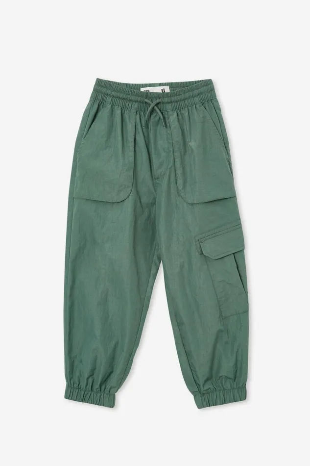 Boys 214 Pants and Jeans Cotton On Pete Parachute Pant Swag Green