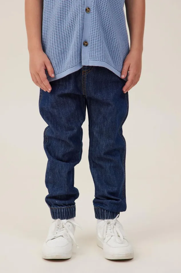 Boys 214 Pants and Jeans Cotton On Will Cuffed Pant Sorrento Dark Blue
