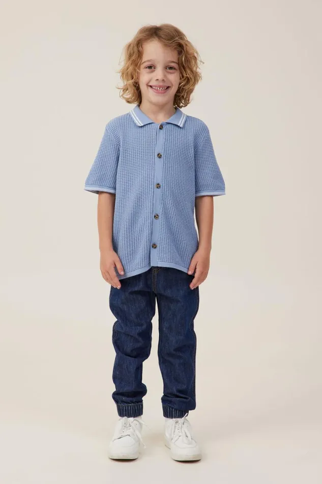 Boys 214 Pants and Jeans Cotton On Will Cuffed Pant Sorrento Dark Blue
