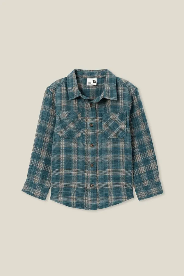 Boys 214 Shirts Cotton On Rugged Long Sleeve Shirt Turtle Greentaupy Brown Waffle Plaid Boys 214 Shirts Cotton On Rugged Long Sleeve Shirt Turtle Greentaupy Brown Waffle Plaid