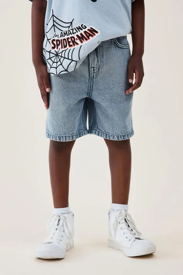Boys 214 Shorts Cotton On Regular Fit Short Bells Light Blue