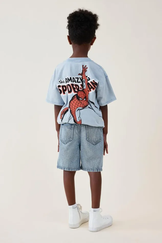Boys 214 Shorts Cotton On Regular Fit Short Bells Light Blue