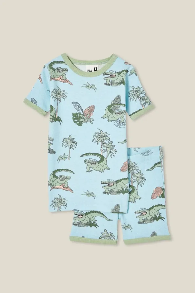 Boys 214 Sleepwear Cotton On Tyler Short Sleeve Pyjama Set Frosty Bluebalmy Alligator Boys 214 Sleepwear Cotton On Tyler Short Sleeve Pyjama Set Frosty Bluebalmy Alligator