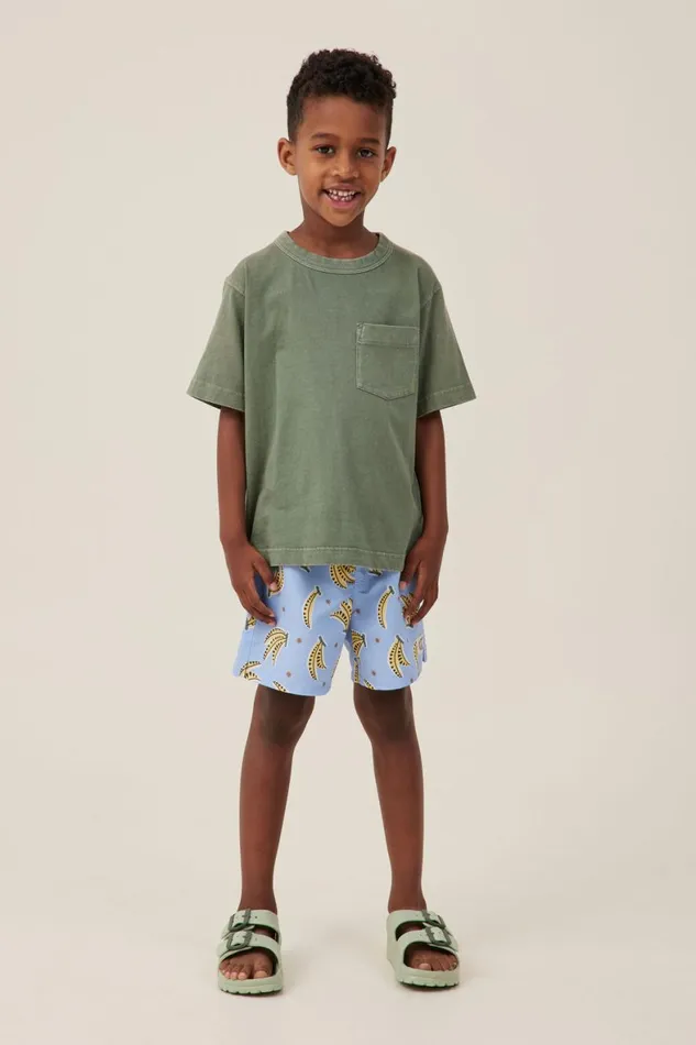 Boys 214 Swimwear Cotton On Bailey Board Short Dusk Bluedaffodil Bananas