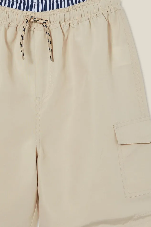 Boys 214 Swimwear Cotton On Benny Cargo Boardshort Rainy Day