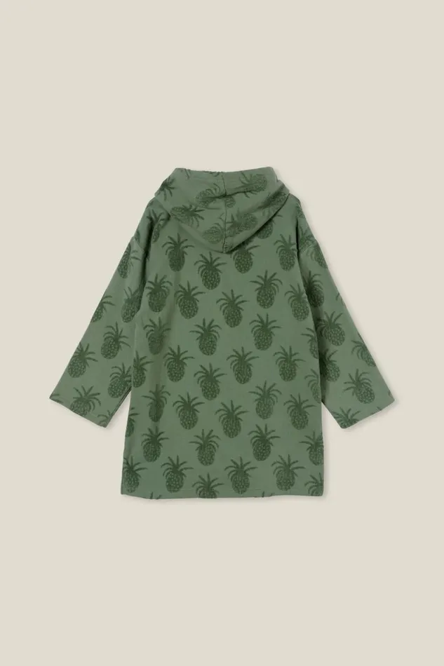 Boys 214 Swimwear Cotton On Zip Thru Hooded Towel Swag Greenpineapples