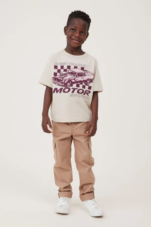 Boys 214 Tops and TShirts Cotton On Jonny Short Sleeve Print Tee Rainy Daymotor Sports