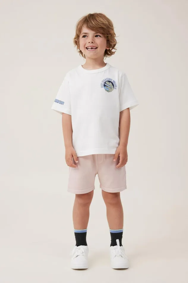 Boys 214 Tops and TShirts Cotton On Jonny Short Sleeve Print Tee Vanilladeep Sage Chasing Waves Dino