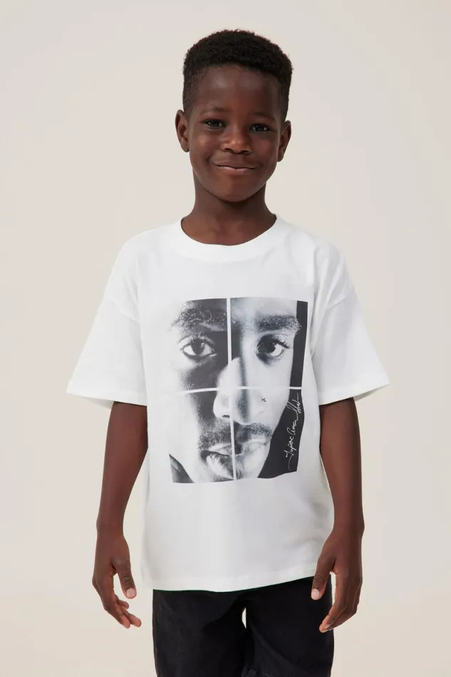 Boys 214 Tops and TShirts Cotton On License Drop Shoulder Short Sleeve Tee Lcn Bra Vanillatupac Shakur Boys 214 Tops and TShirts Cotton On License Drop Shoulder Short Sleeve Tee Lcn Bra Vanillatupac Shakur