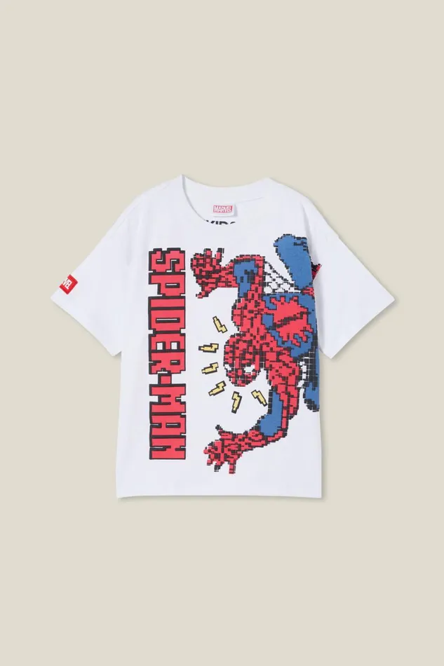 Boys 214 Tops and TShirts Cotton On License Drop Shoulder Short Sleeve Tee Lcn Mar Whitespiderman Crawl Boys 214 Tops and TShirts Cotton On License Drop Shoulder Short Sleeve Tee Lcn Mar Whitespiderman Crawl