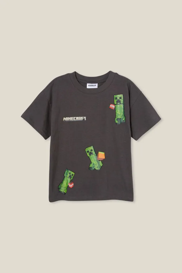 Boys 214 Tops and TShirts Cotton On License Drop Shoulder Short Sleeve Tee Lcn Min Phantomminecraft Creeper Boys 214 Tops and TShirts Cotton On License Drop Shoulder Short Sleeve Tee Lcn Min Phantomminecraft Creeper