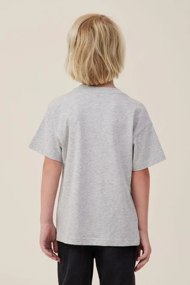 Boys 214 Tops and TShirts Cotton On License Drop Shoulder Short Sleeve Tee Lcn Pok Fog Grey Marlepikachu Close Up