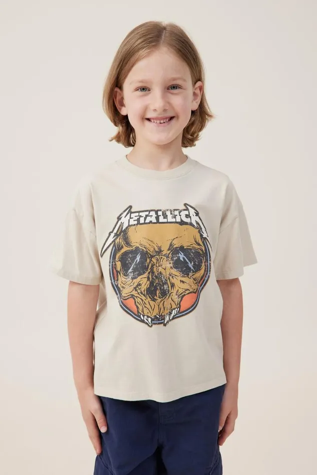 Boys 214 Tops and TShirts Cotton On License Drop Shoulder Short Sleeve Tee Lcn Pro Rainy Daymetallica Skull Boys 214 Tops and TShirts Cotton On License Drop Shoulder Short Sleeve Tee Lcn Pro Rainy Daymetallica Skull