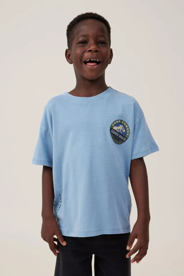 Boys 214 Tops and TShirts Cotton On License Drop Shoulder Short Sleeve Tee Lcn Uni Dusty Bluejurassic Park Boys 214 Tops and TShirts Cotton On License Drop Shoulder Short Sleeve Tee Lcn Uni Dusty Bluejurassic Park