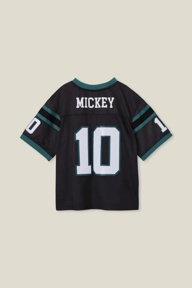 Boys 214 Tops and TShirts Cotton On License Oversized Football Jersey Lcn Dis Phantom 10mickey and Friends Helment