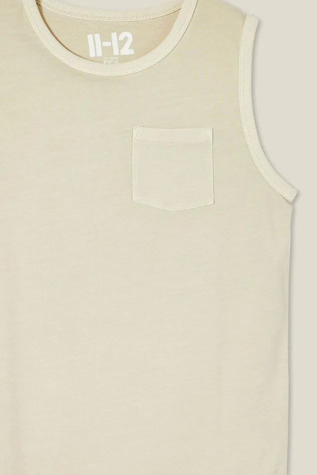 Boys 214 Tops and TShirts Cotton On The Eddy Essential Tank Rainy Day Wash Boys 214 Tops and TShirts Cotton On The Eddy Essential Tank Rainy Day Wash