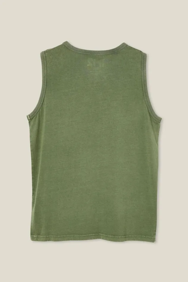 Boys 214 Tops and TShirts Cotton On The Eddy Essential Tank Swag Green Wash Boys 214 Tops and TShirts Cotton On The Eddy Essential Tank Swag Green Wash