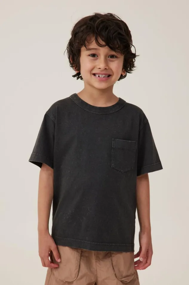 Boys 214 Tops and TShirts Cotton On The Essential Short Sleeve Tee Phantom Wash Boys 214 Tops and TShirts Cotton On The Essential Short Sleeve Tee Phantom Wash