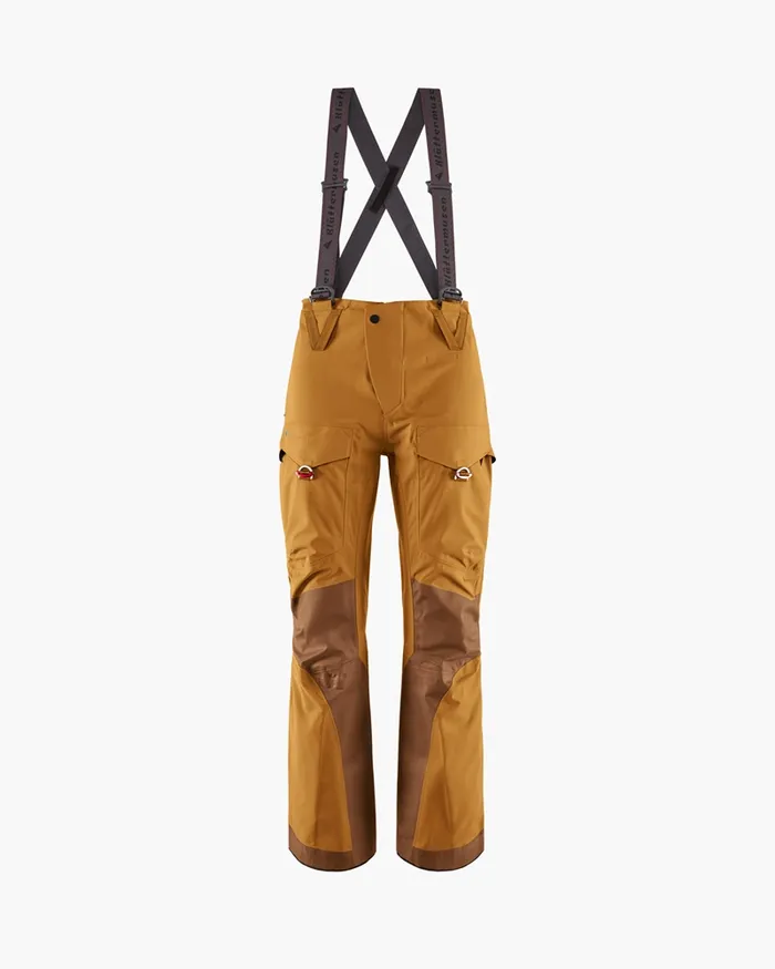 Brage 20 Salopette Waterproof Shell Pants Mustard Women Klttermusen Waterproof Pants