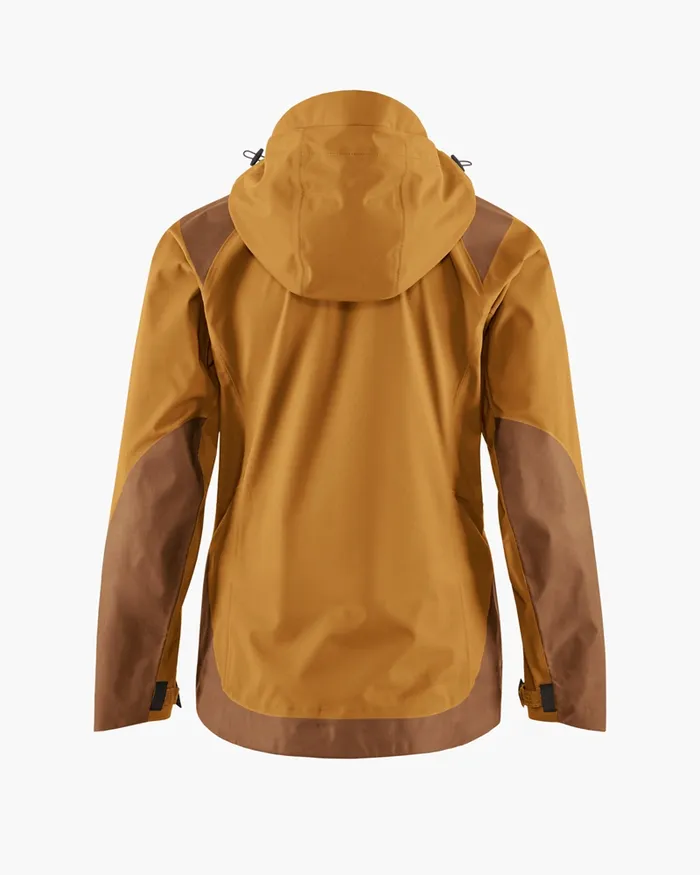 Brage 20 Waterproof Shell Jacket Mustard Women Klttermusen Waterproof Jackets
