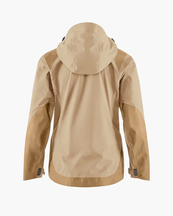 Brage 20 Waterproof Shell Jacket Warm Sand Women Klttermusen Waterproof Jackets
