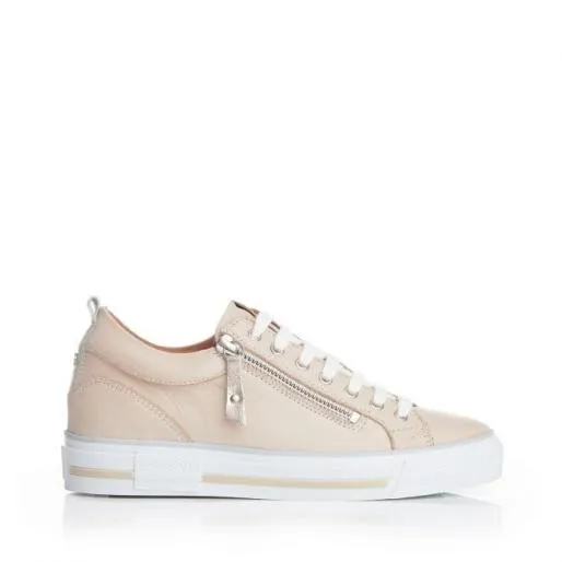 Brayleigh Cream Leather Women Moda In Pelle Casual Trainers