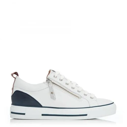 Brayleigh White Leather Women Moda In Pelle Casual Trainers