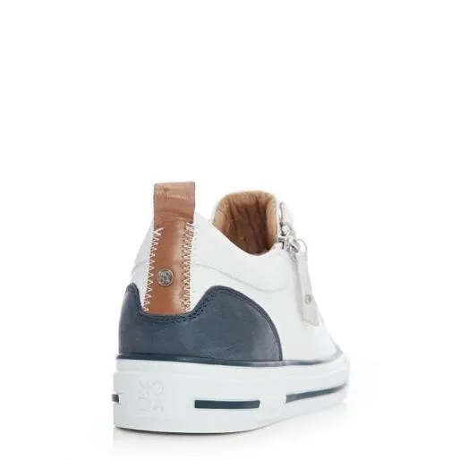 Brayleigh White Leather Women Moda In Pelle Casual Trainers