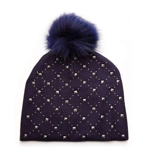 Brealahat Navy Fabric Women Moda In Pelle Clothing