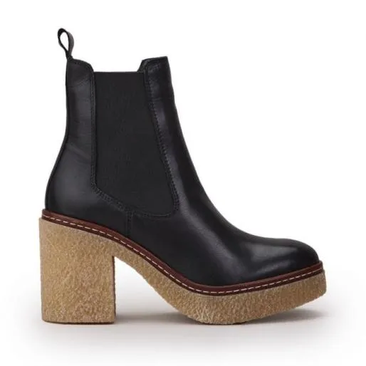 Breeanna Black Leather Women Moda In Pelle Black Boots