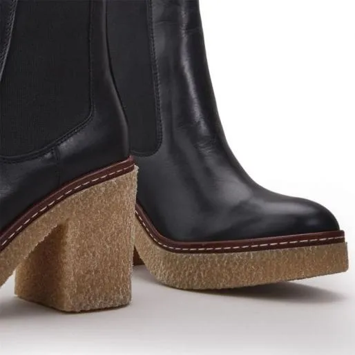 Breeanna Black Leather Women Moda In Pelle Black Boots Breeanna Black Leather Women Moda In Pelle Black Boots