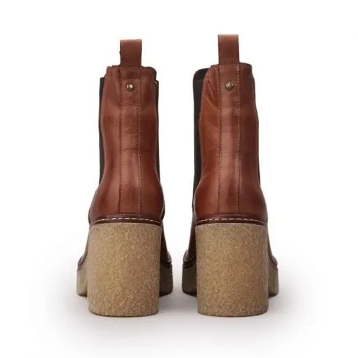 Breeanna Tan Leather Women Moda In Pelle Heeled And Wedge Boots Breeanna Tan Leather Women Moda In Pelle Heeled And Wedge Boots