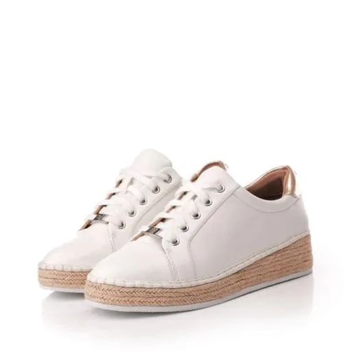 Breely White Porvair Women Moda In Pelle White Trainers Breely White Porvair Women Moda In Pelle White Trainers