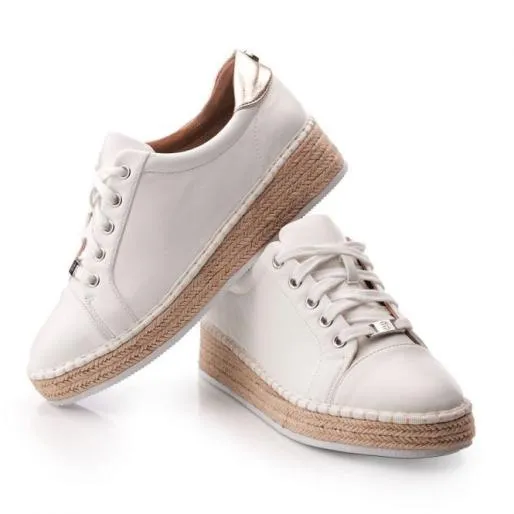 Breely White Porvair Women Moda In Pelle White Trainers Breely White Porvair Women Moda In Pelle White Trainers