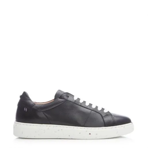 Breeze Black Leather Women Moda In Pelle Casual Trainers
