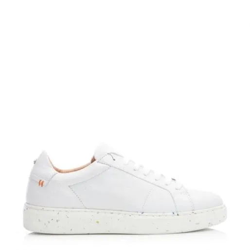 Breeze White Leather Women Moda In Pelle Casual Trainers