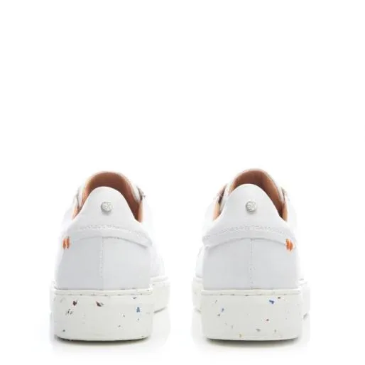 Breeze White Leather Women Moda In Pelle Casual Trainers
