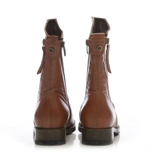 Brenda Tan Leather Women Moda In Pelle Ankle Boots Brenda Tan Leather Women Moda In Pelle Ankle Boots