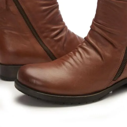 Brenda Tan Leather Women Moda In Pelle Ankle Boots Brenda Tan Leather Women Moda In Pelle Ankle Boots