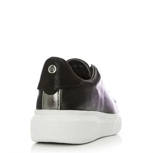 Bridgette Black Leather Women Moda In Pelle Black Trainers