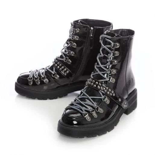 Briory Black Patent Women Moda In Pelle Ankle Boots Briory Black Patent Women Moda In Pelle Ankle Boots