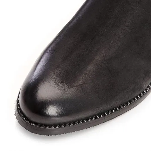 Bristina Black Nubuck Women Moda In Pelle Ankle Boots