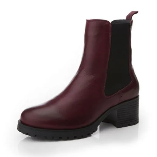 Brooklea Burgundy Leather Women Moda In Pelle Leather Boots Brooklea Burgundy Leather Women Moda In Pelle Leather Boots