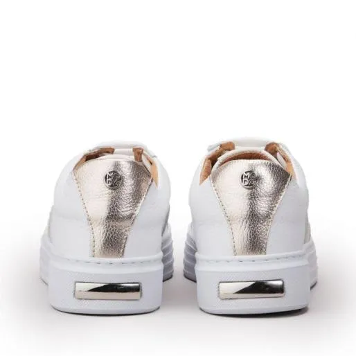 Bryonie White Leather Women Moda In Pelle White Trainers Bryonie White Leather Women Moda In Pelle White Trainers