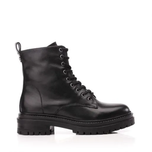 Camola Black Leather Women Moda In Pelle Black Boots