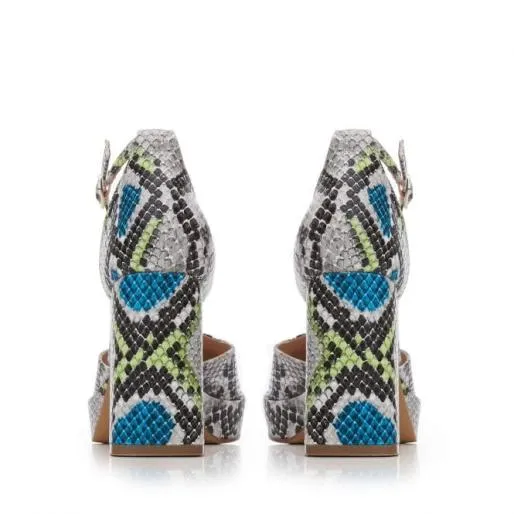 Caroleena Monochrome Snake Print Women Moda In Pelle High Heel Shoes Caroleena Monochrome Snake Print Women Moda In Pelle High Heel Shoes
